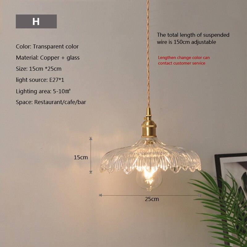 Nordic Brilliance Transparent Glass Pendant Lamp