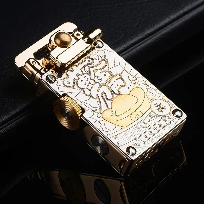 Ottonara Hand-Engraved Vintage Brass Windproof Lighter - Image 5