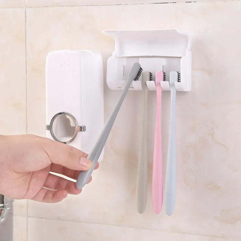 Automatic Toothpaste Squeezer Toothbrush Holder