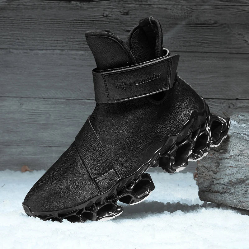 Hybrid Black Orange Ergonomic Adventure Ankle Boots - Image 6
