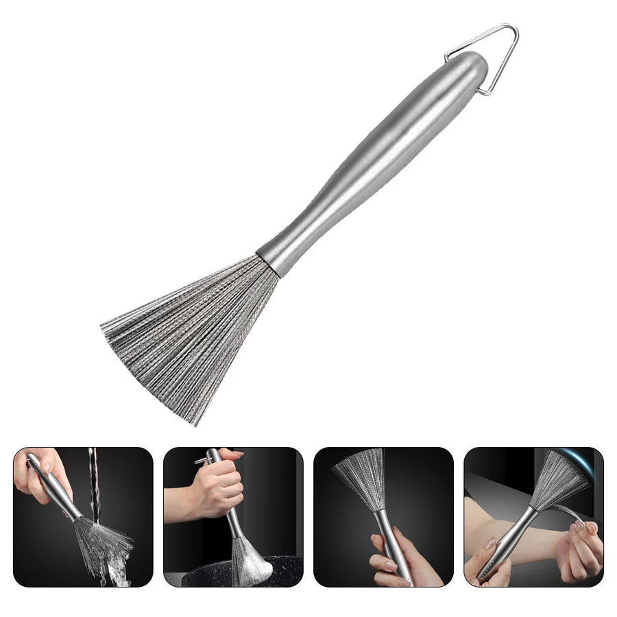 Edge Cleaner Long-Handle Pan Brush - Image 5