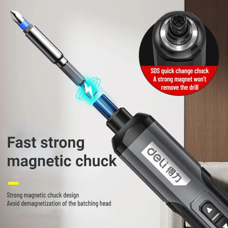 Mini Cordless Rechargeable Electrical Screwdriver Drill Tool Set - Image 3