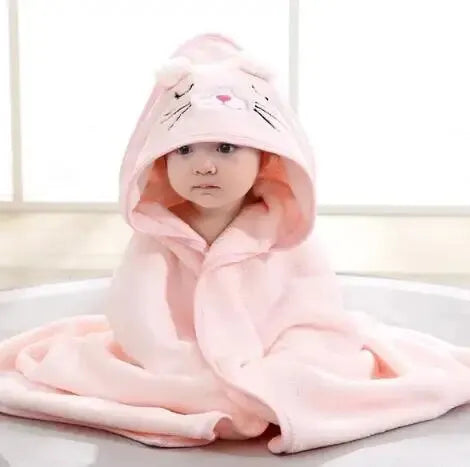 Animal-Themed Hooded Baby Bathrobe - Image 9