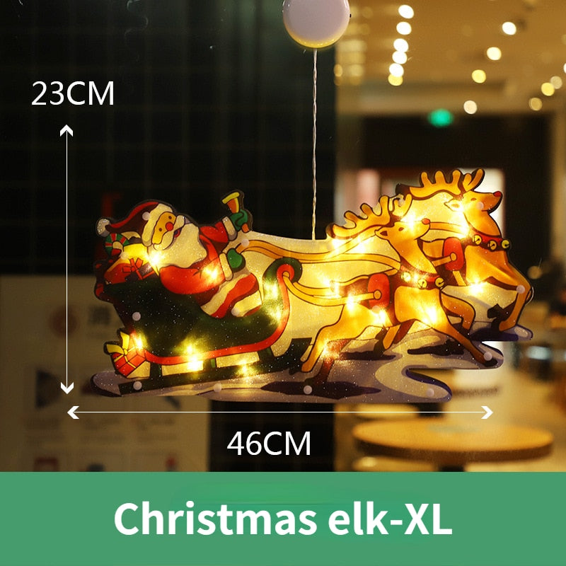 Flashing Christmas Decor Window Hanging Lights - Image 6
