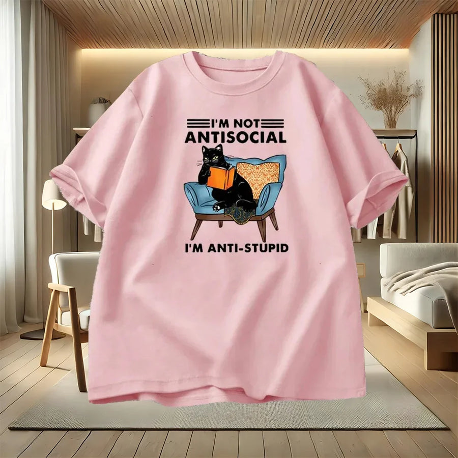 I am Not Antisocial Funny T-Shirt - Image 3