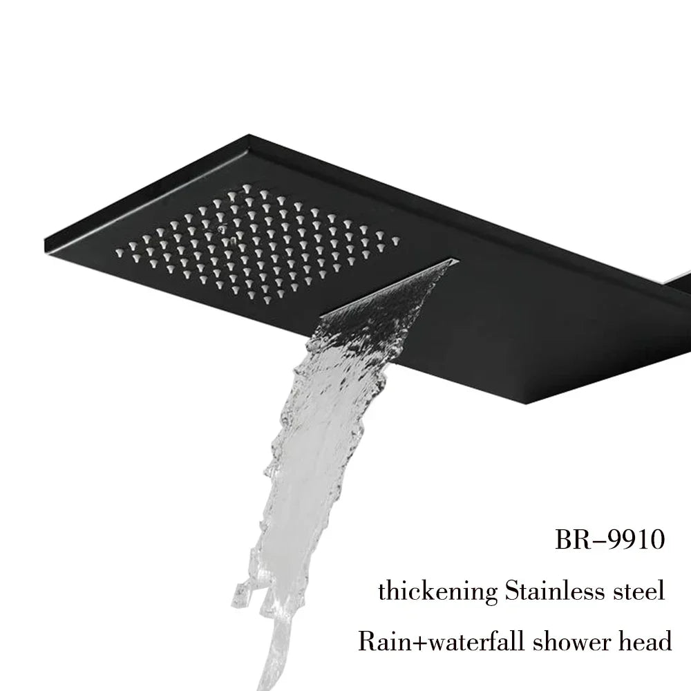 Stainless Steel Waterfall Luxury Ultra Thin Shower Head