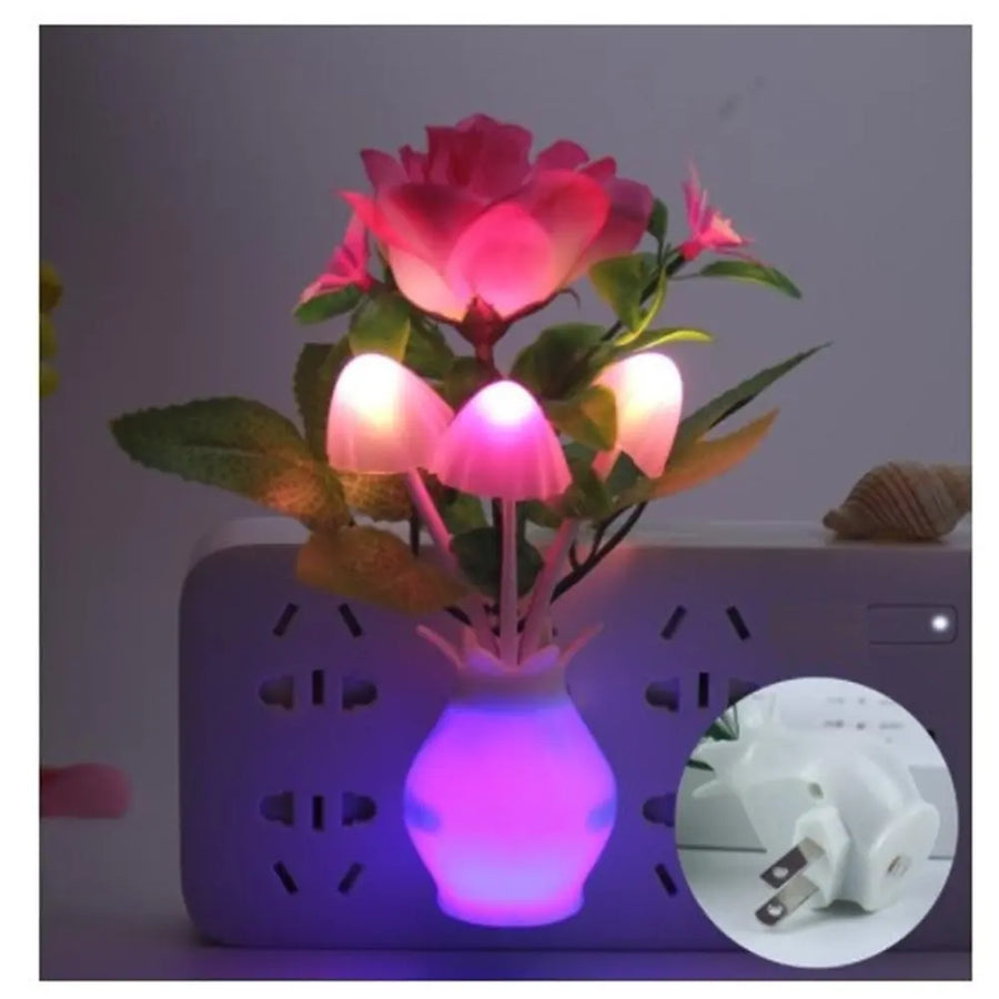 Mini Flower Vase Smart Light Sensor Night Lamp - Image 0