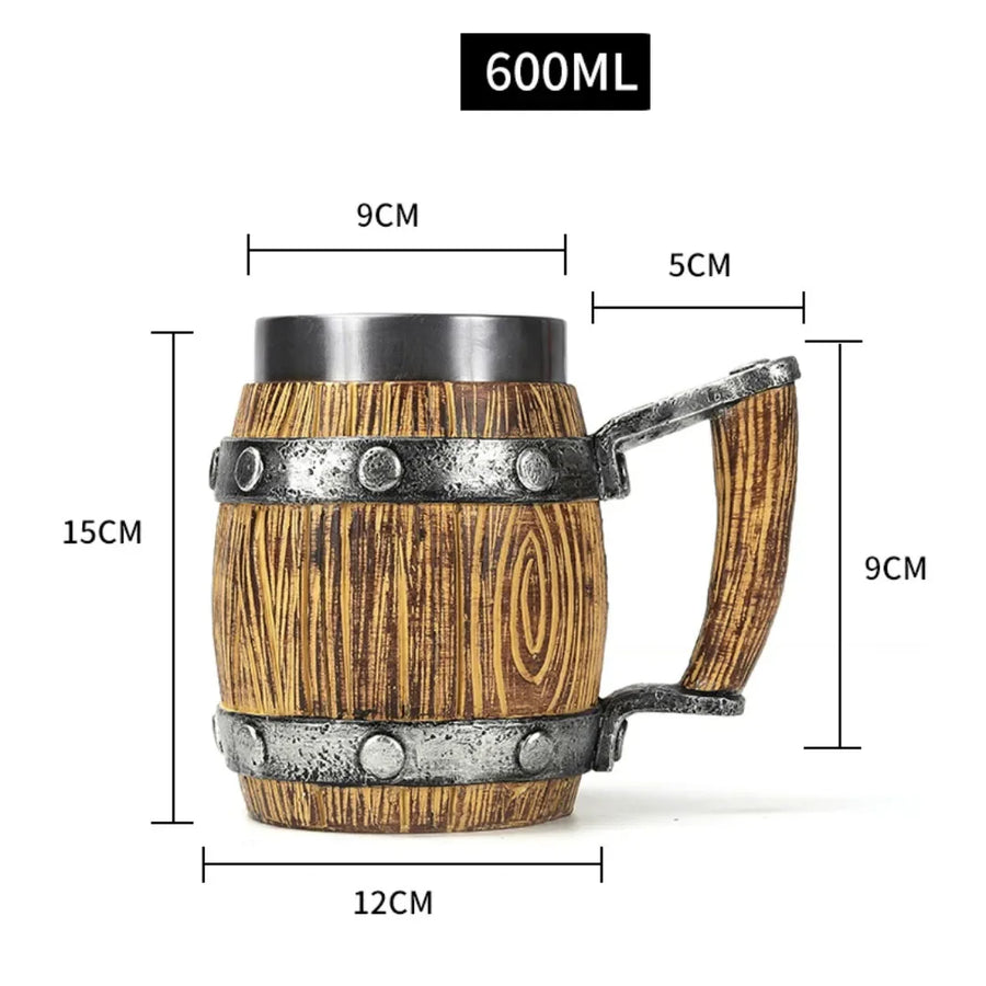 3D Viking-Style Wooden Mug - Image 6