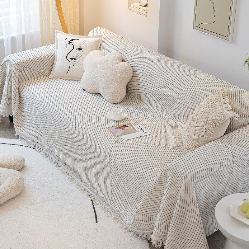 Nordic Style Comfy Soft Knitted Sofa Cover Blanket - Image 10