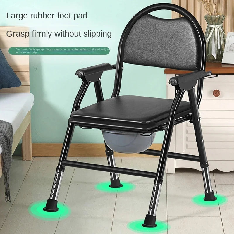 Non-Slip Foldable Elderly Toilet Foldable Seat Chair - Image 2