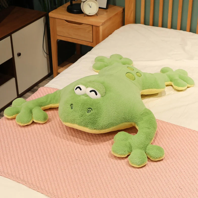 Jumbo Huggable Giant Green Frog Plush Toy - Image 6