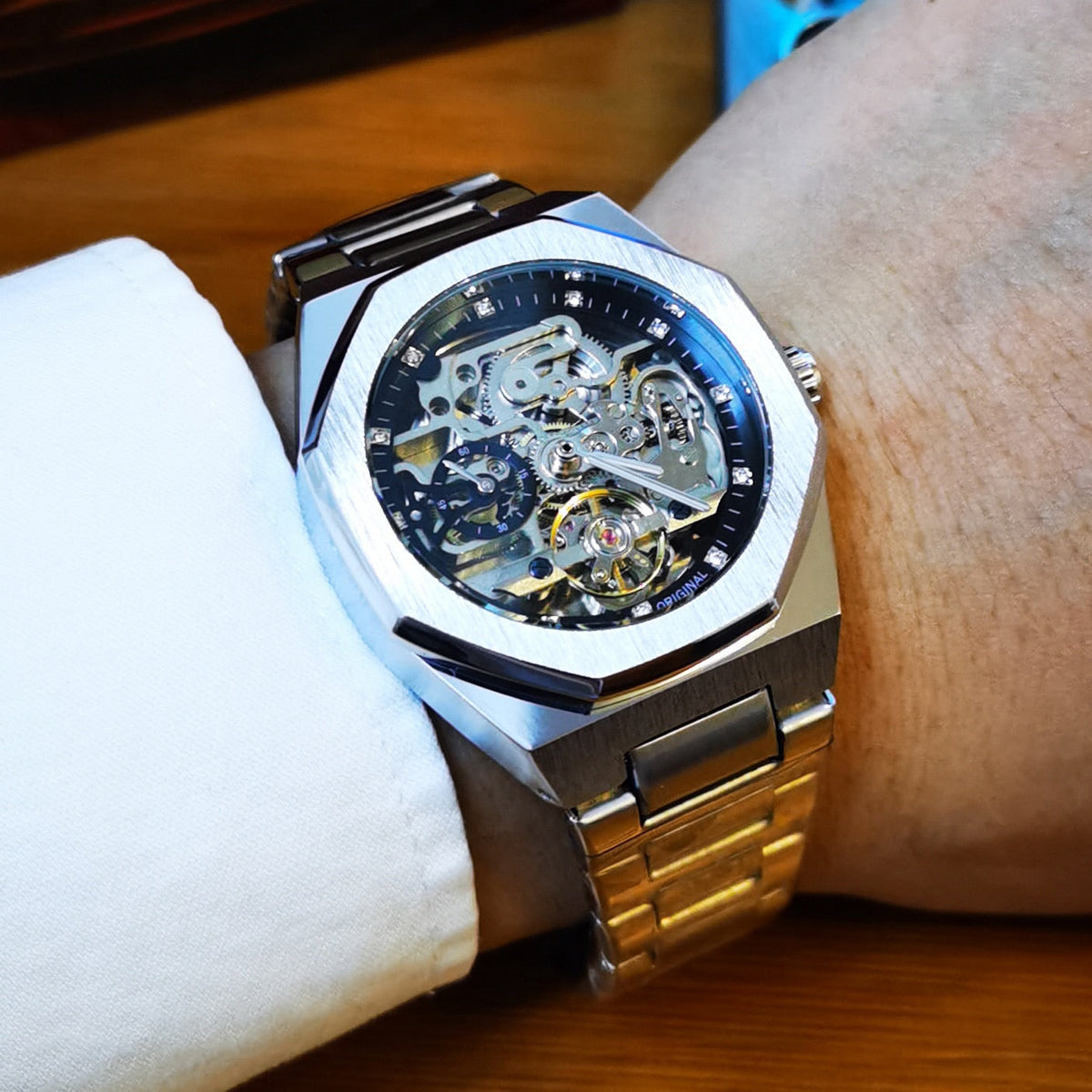 Royale Skeleton Mechanical Men Watch