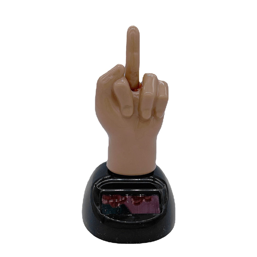 Car Dashboard Middle Finger Solar Power Decor - Image 4