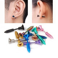 Realistic Screw Industrial Steel Earrings - Image 6