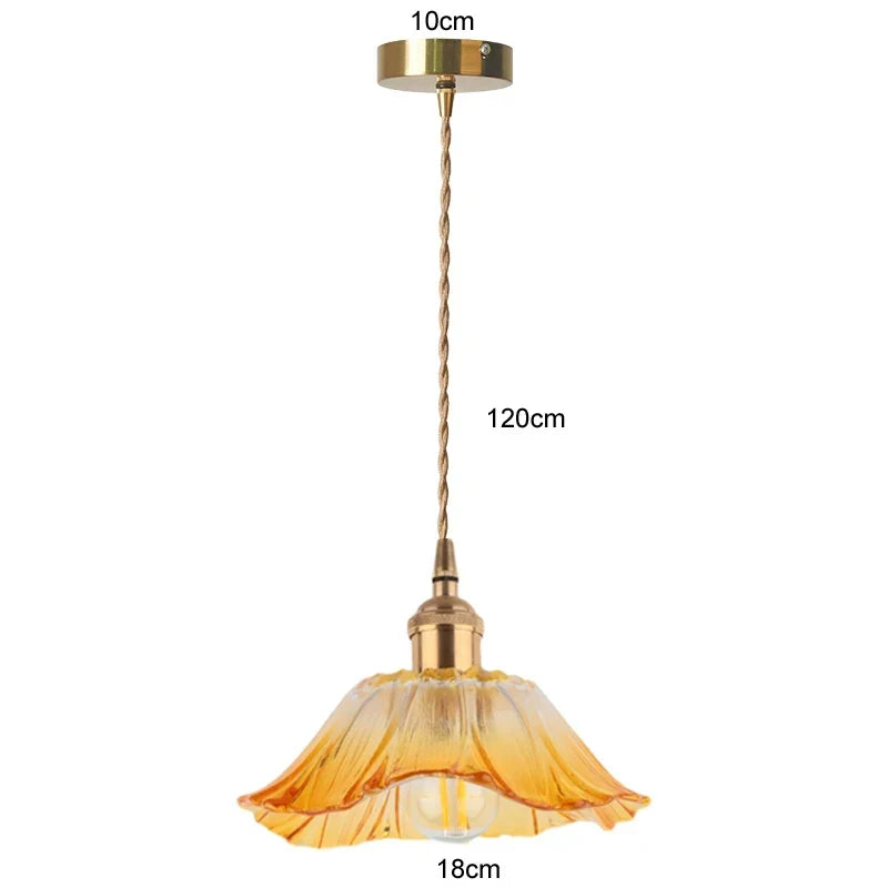 Blush Bloom Vintage Glass Pendant Light