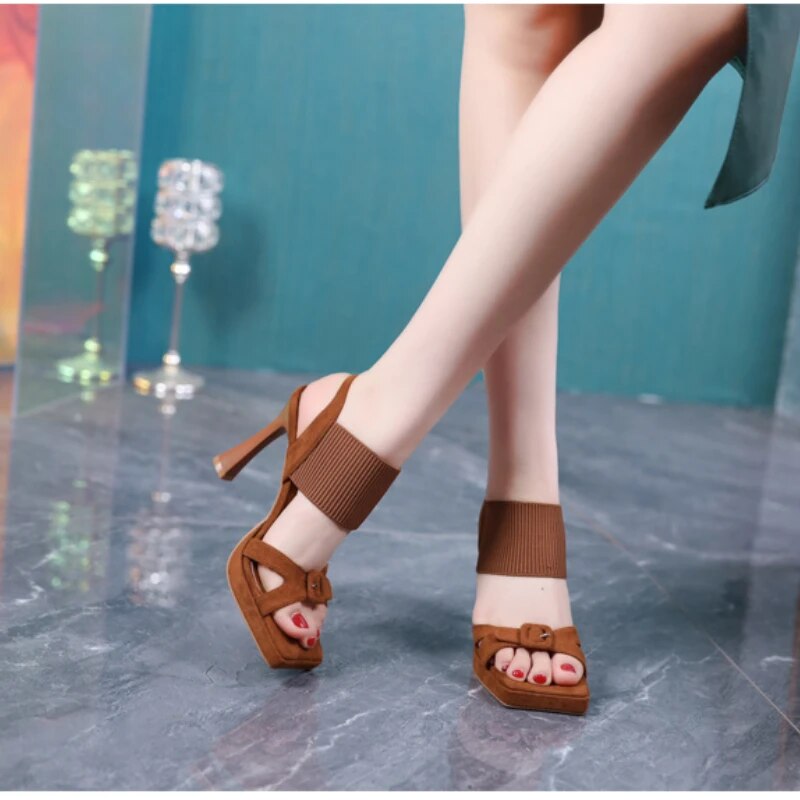 Sun Kissed Charming Women High Heel Sandals - Image 4