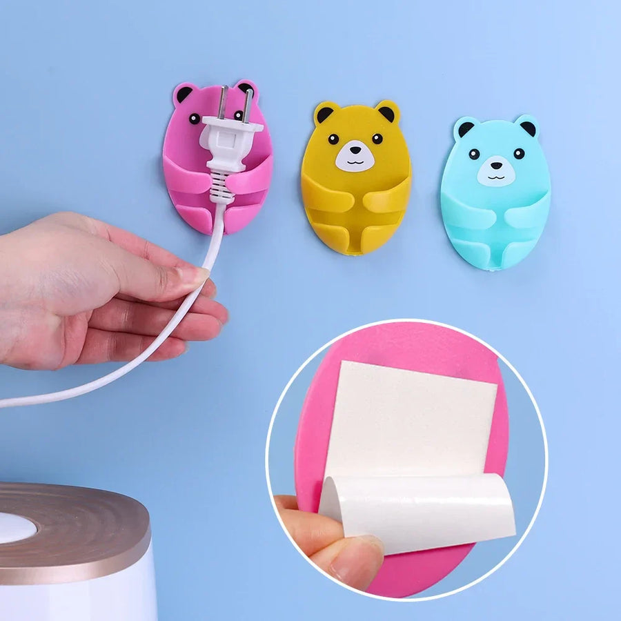 Bear Hug Self-Adhesive Wall Plug Holder - Image 4