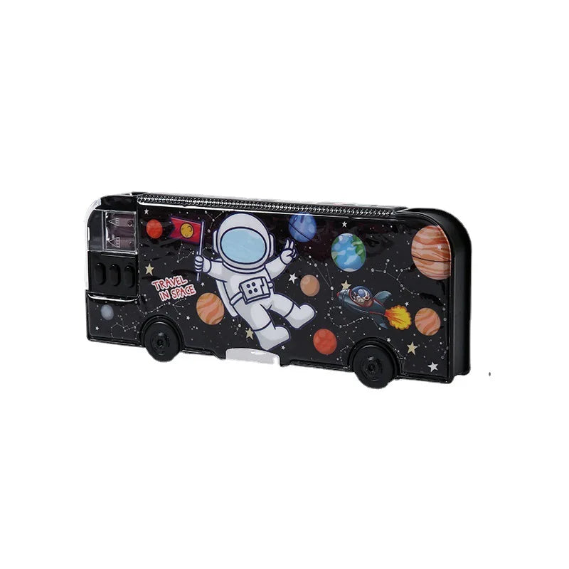 Cartoon Bus Multifunctional Kids Stationery Pencil Box - Image 4