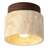 Monolith Stone Wood Surface-Mounted Ceiling Light - Image 6