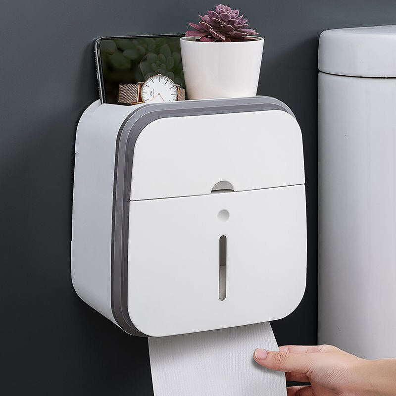 Wall-Mounted Bathroom Organizer Tissue Box Holder - Image 4