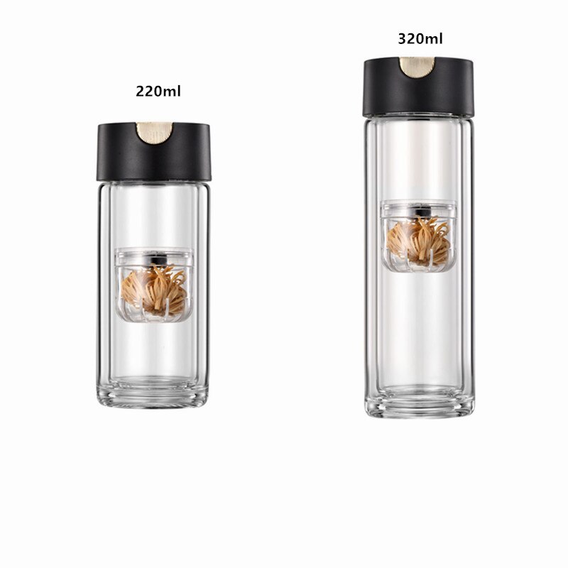Double Wall Glass Magnetic Tea Infuser Bottle - Image 6