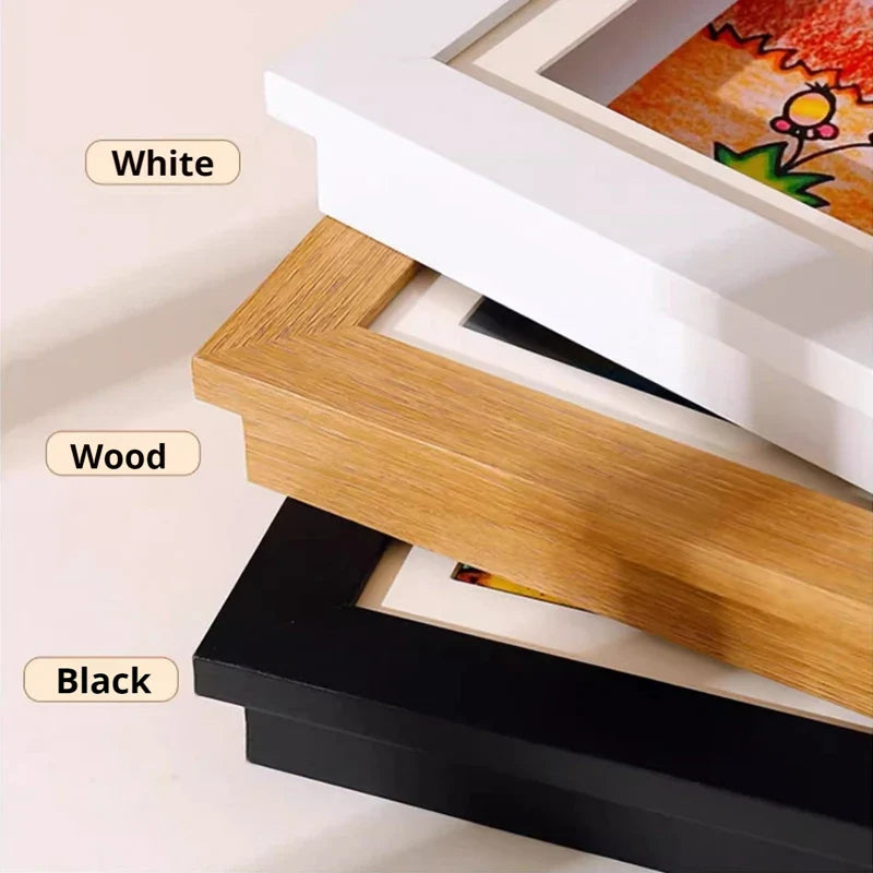 Magnetic Wooden Kids Easy Open Art Frame - Image 2