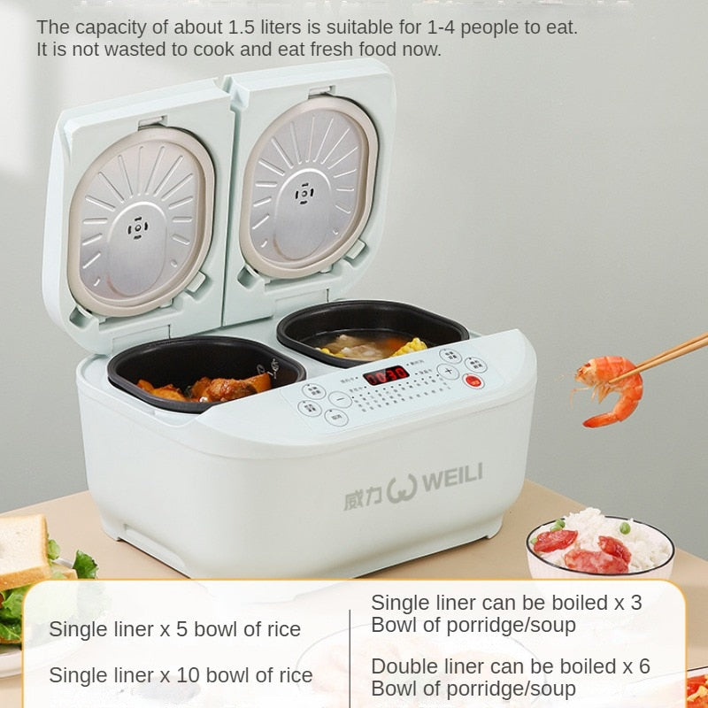 All-In-One Double Container Intelligent Electric Rice Cooker - Image 1