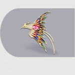 Colorful Flying Phoenix Brooches