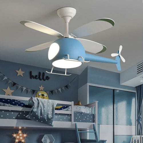 Little Helicopter Dream RC Fan Ceiling Lamp - Image 0