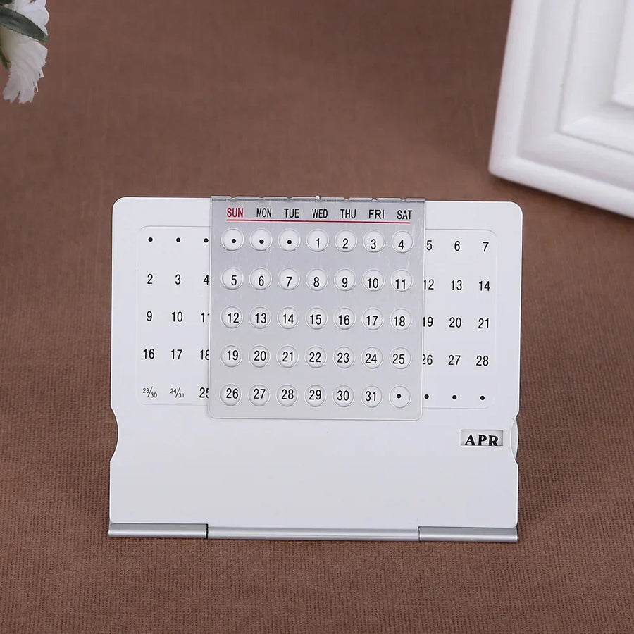 Aluminum Rotating Dial Perpetual Desk Calendar - Image 6