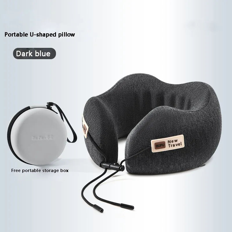 U-Shaped Memory Foam Soft Built-in  Storage Case Travel Pillow - Image 6