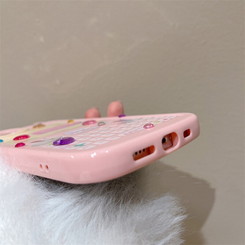 3D Korean Style Diamond Heart iPhone Case