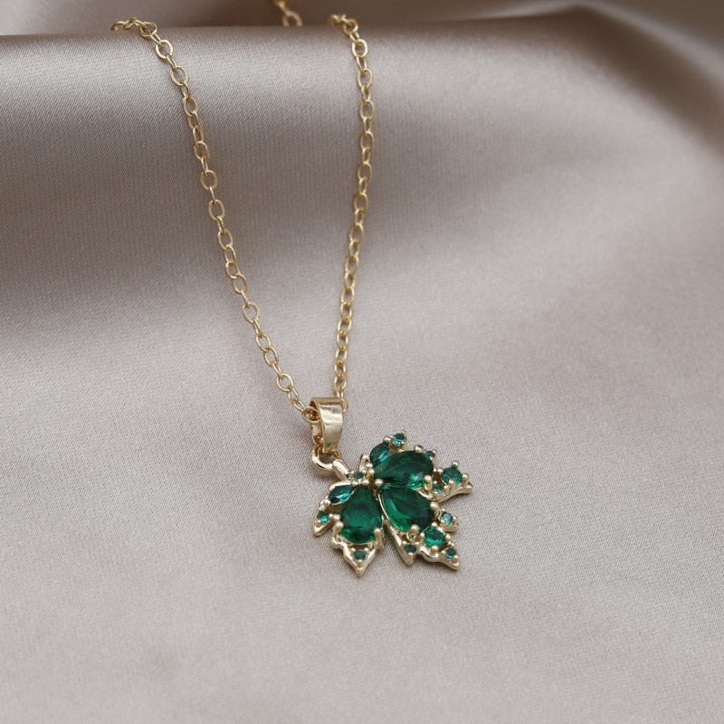 Maple Leaf Charm Elegant Necklace - Image 2