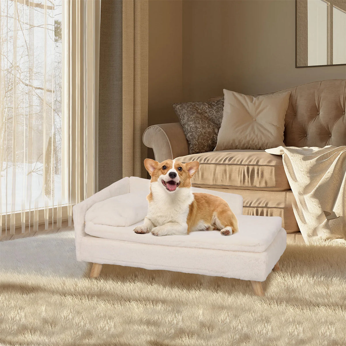 Premium Soft Upholstered Pet Lounger