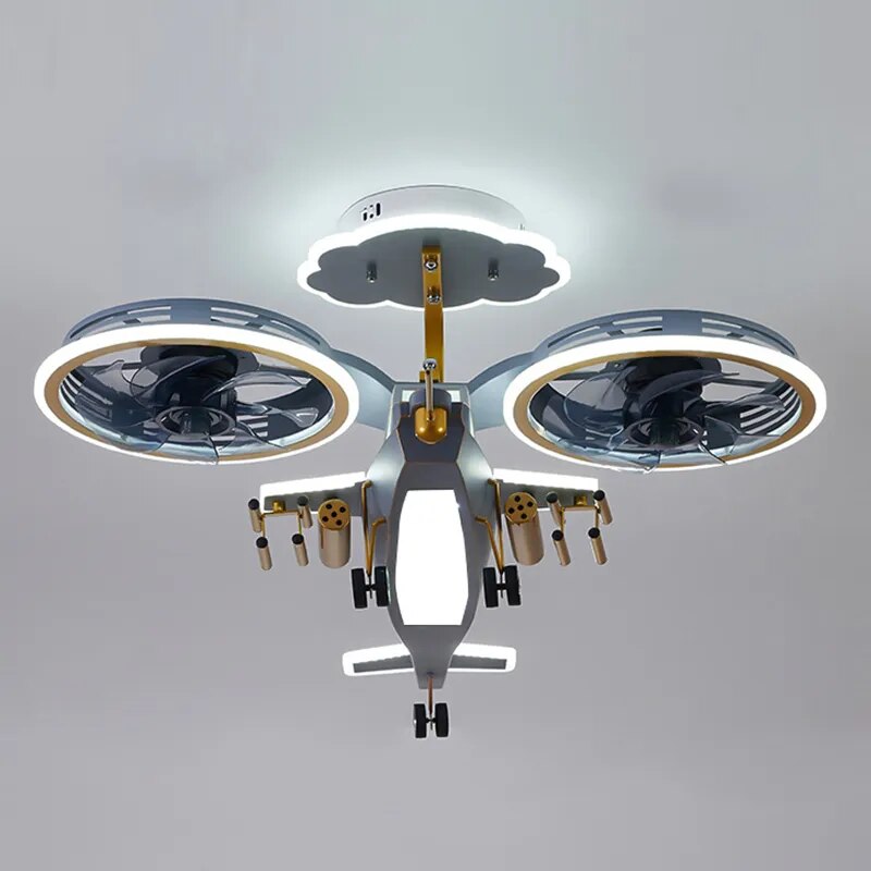 Sky Hero Helicopter LED Fan Lamp