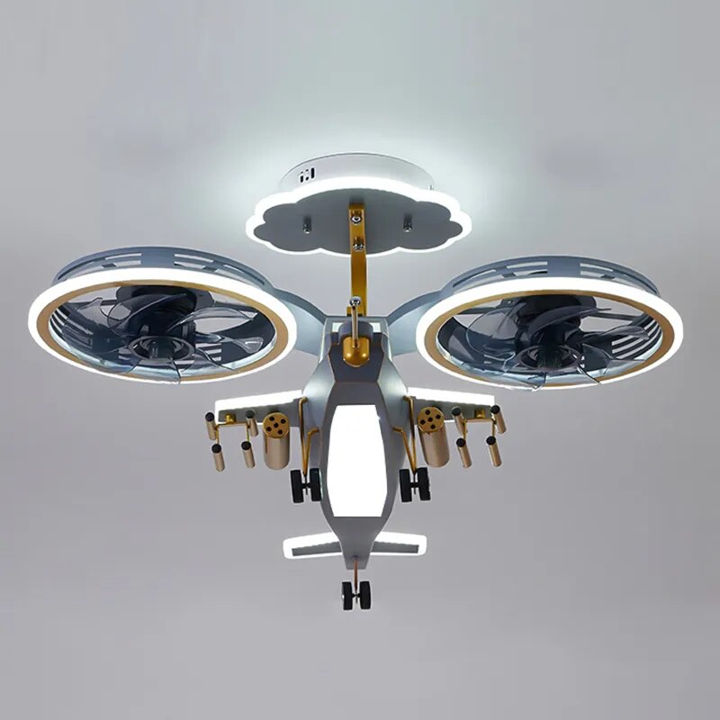 Sky Hero Helicopter LED Fan Lamp - Image 4