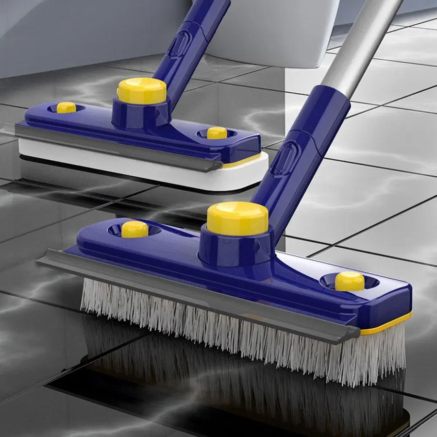 2in1 V-Shaped Long Handle Floor Scrub Edge Cleaner Brush · Mavigadget