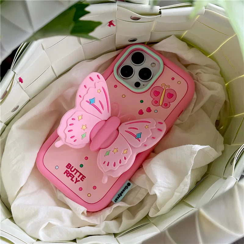Lovely 3D Folded Butterfly Shockproof iPhone Case - Image 8