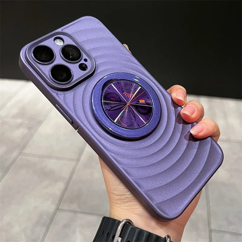 Clock Water Ripple Magsafe Bracket Phone Case - Image 8