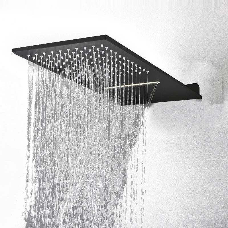 Stainless Steel Waterfall Luxury Ultra Thin Shower Head