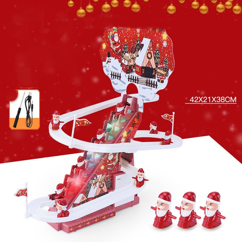 Climbing Santa Claus Race Track Toy Set - Image 5