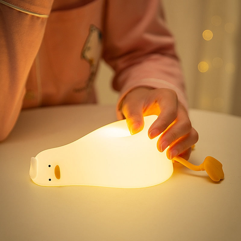 Lazy Flat Duck Atmosphere Night Lamp