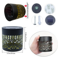 Geometric Pattern Decorative Solar Garden Wall Light - Image 4
