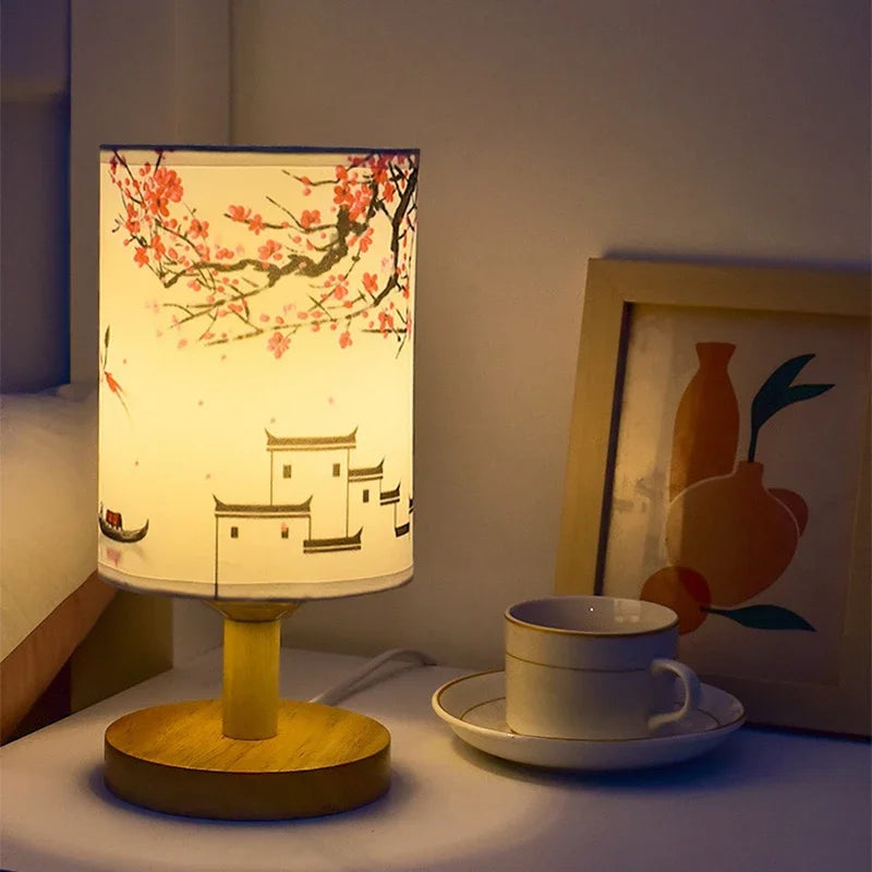 Sakura Glow Oriental Blossom Bedside Table Lamp - Image 2