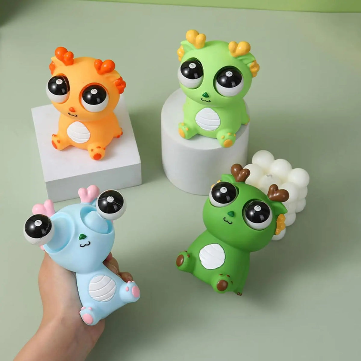 Pop-Eye Squeeze Stress Relief Toy Dragon