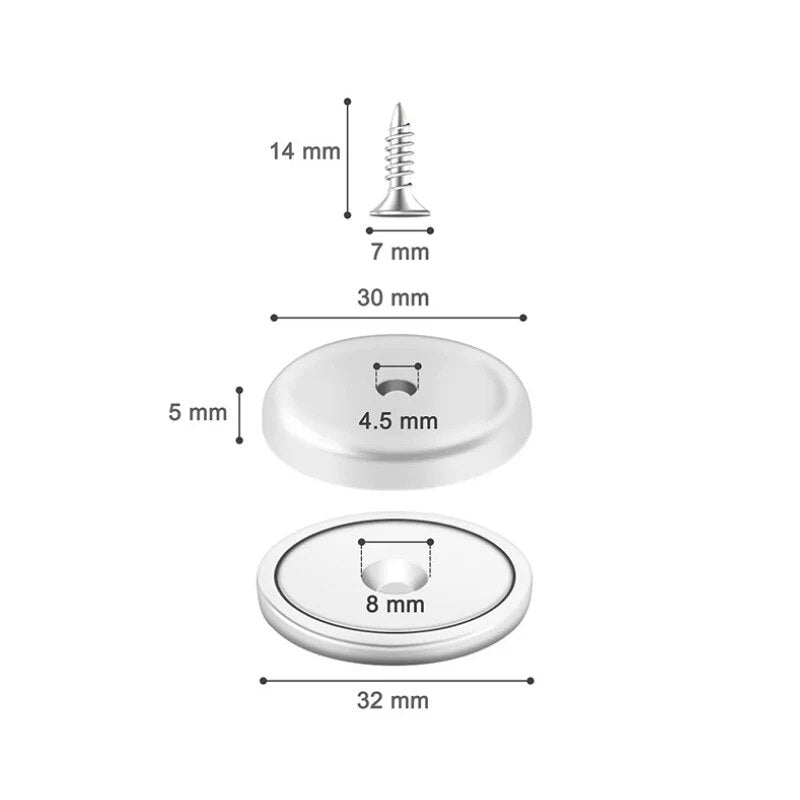 Strong Hold Round Base Mountable Magnet - Image 3