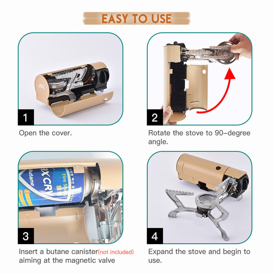 Outdoor Mini Portable Folding Gas Stove - Image 3