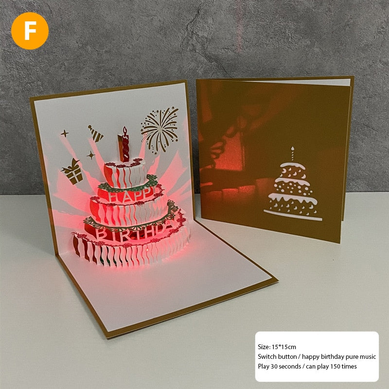 3D Birthday Music Happy Cake Cards - Image 4