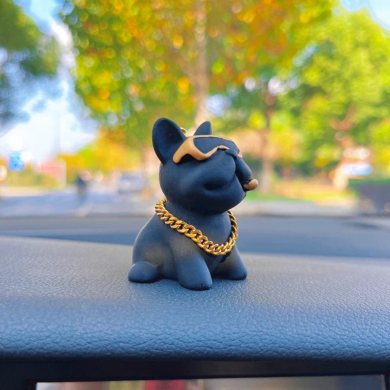 Mini Fancy Bulldog Car Console Decor - Image 2