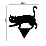 3Pcs Black Cat Garden Ornaments